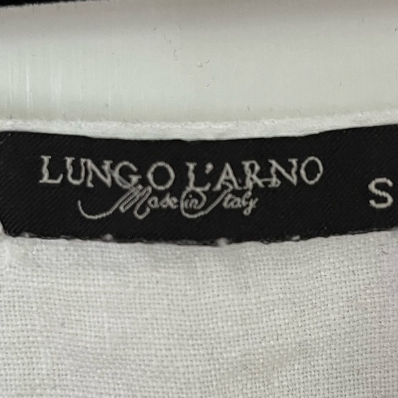 Lungo Larno 100% Linen Blouse Size Small. Made in Italy Beachy Coastal grandma - Picture 5 of 8